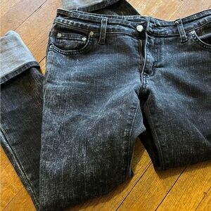 Furst Premium Black Cuffed Ankle Jeans Size 29 Heavy Denim